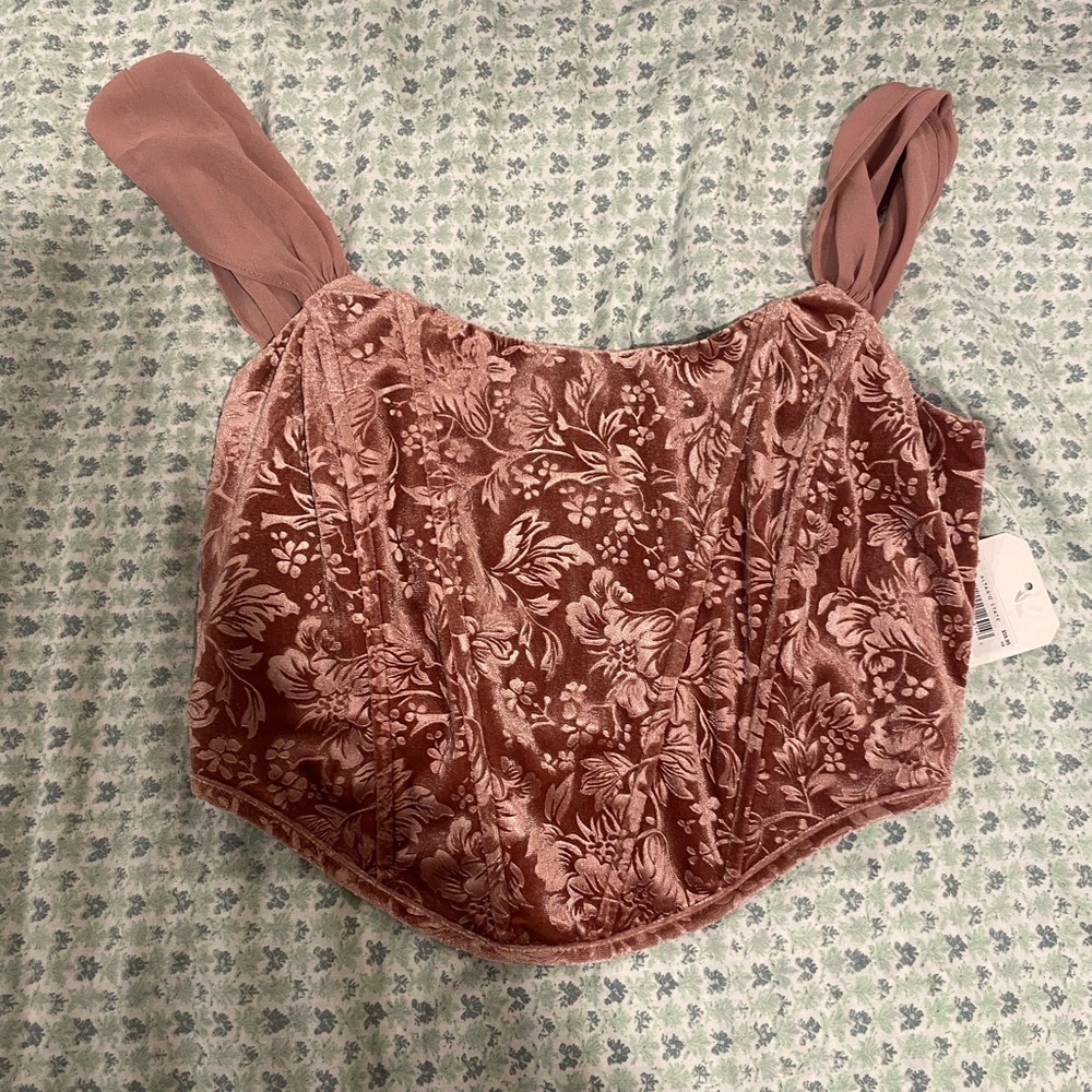 Altar'd State Pink Floral Crop Top